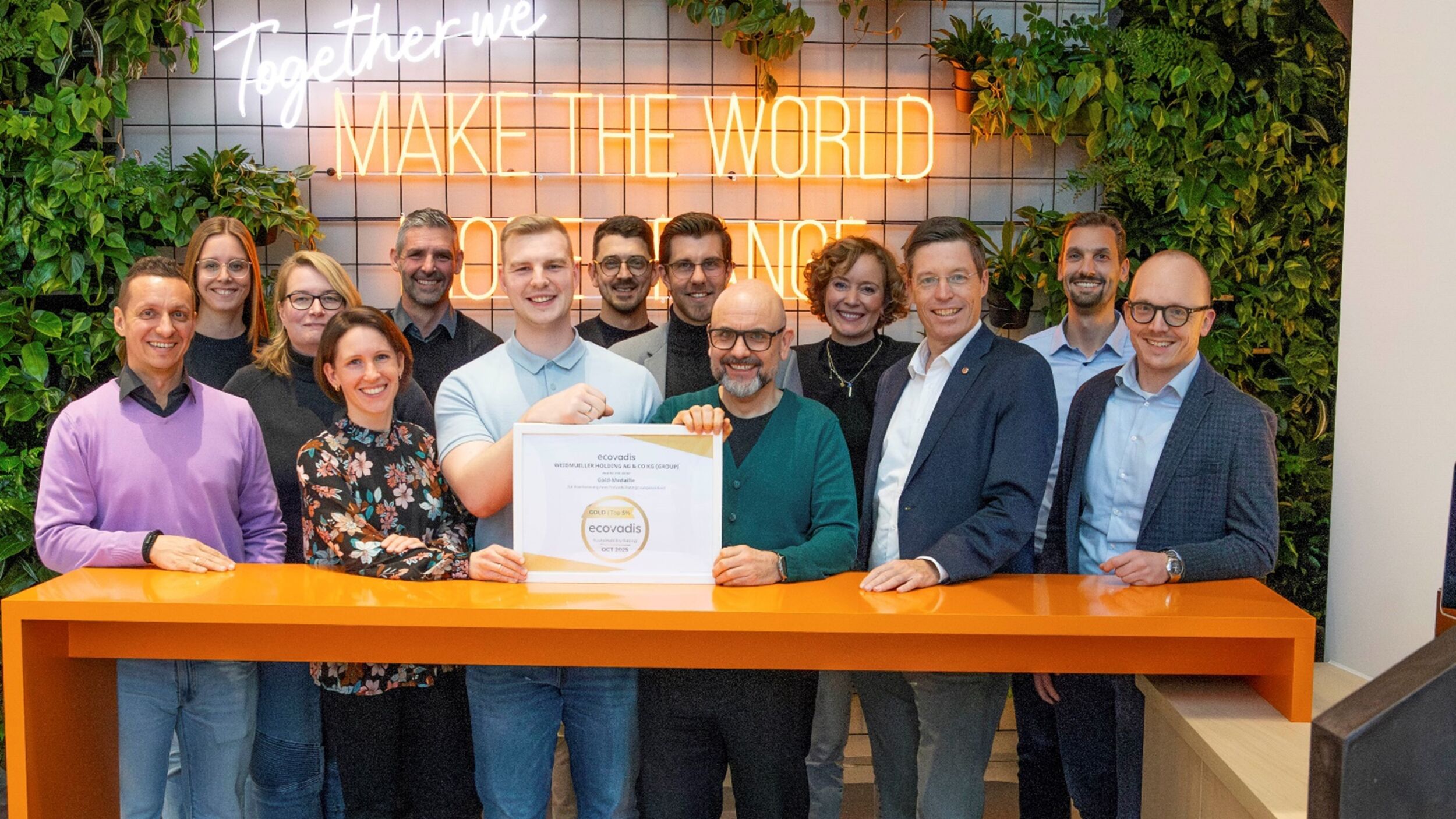 EcoVadis Gold 2025 Team Weidmueller