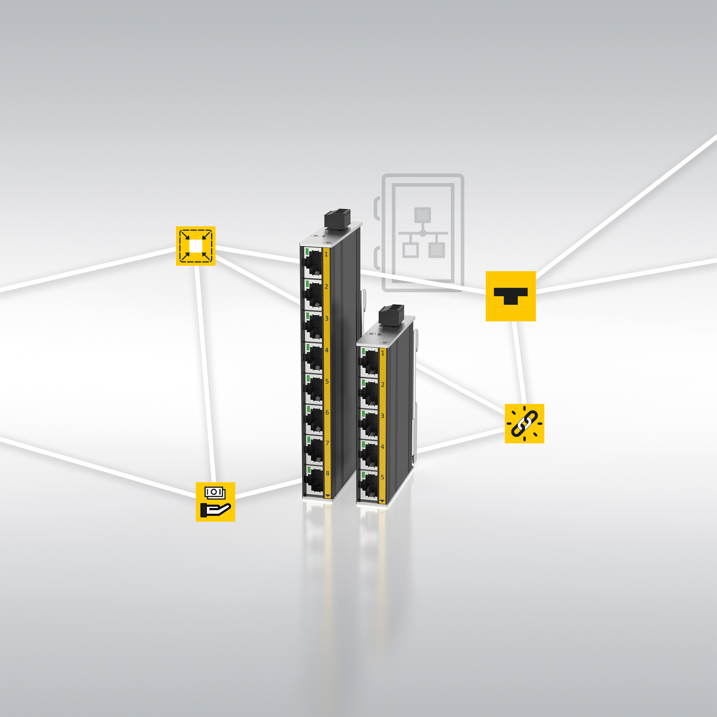 Unmanaged Switche der TNIC-Serie von Turck.