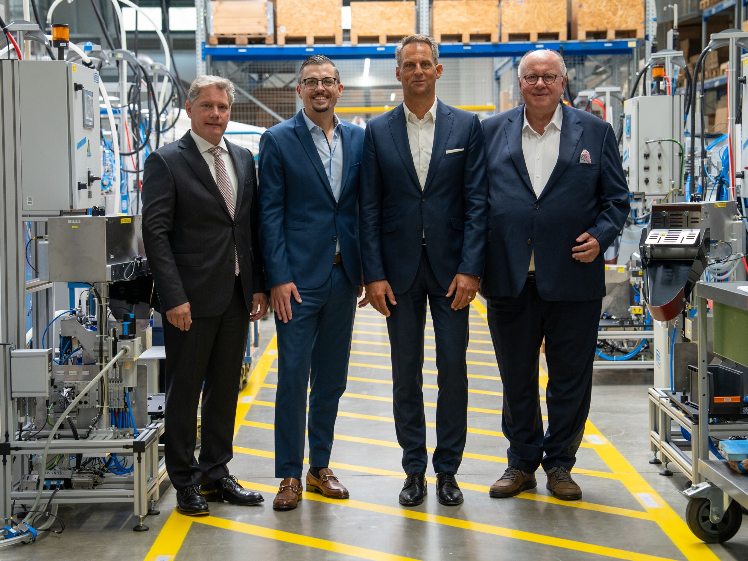 (v.l.): Christian Weber, Michael Paul, Ralf Großhauser, Felix Kleinert