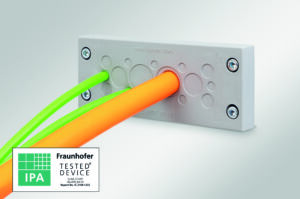 Die durch das Fraunhofer IPA geprüften und zertifizierten Icotek Kabeleinführungssysteme sind für den Einsatz in Reinraumklasse ISO1 geeignet.