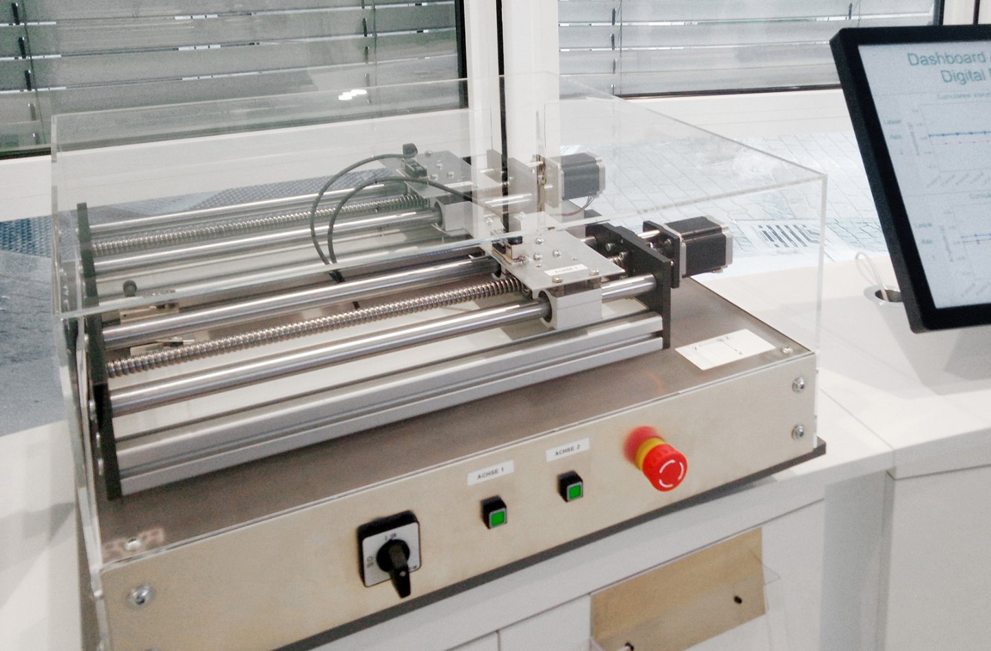 Demonstratoraufbau mit zwei Umlaufspindeln