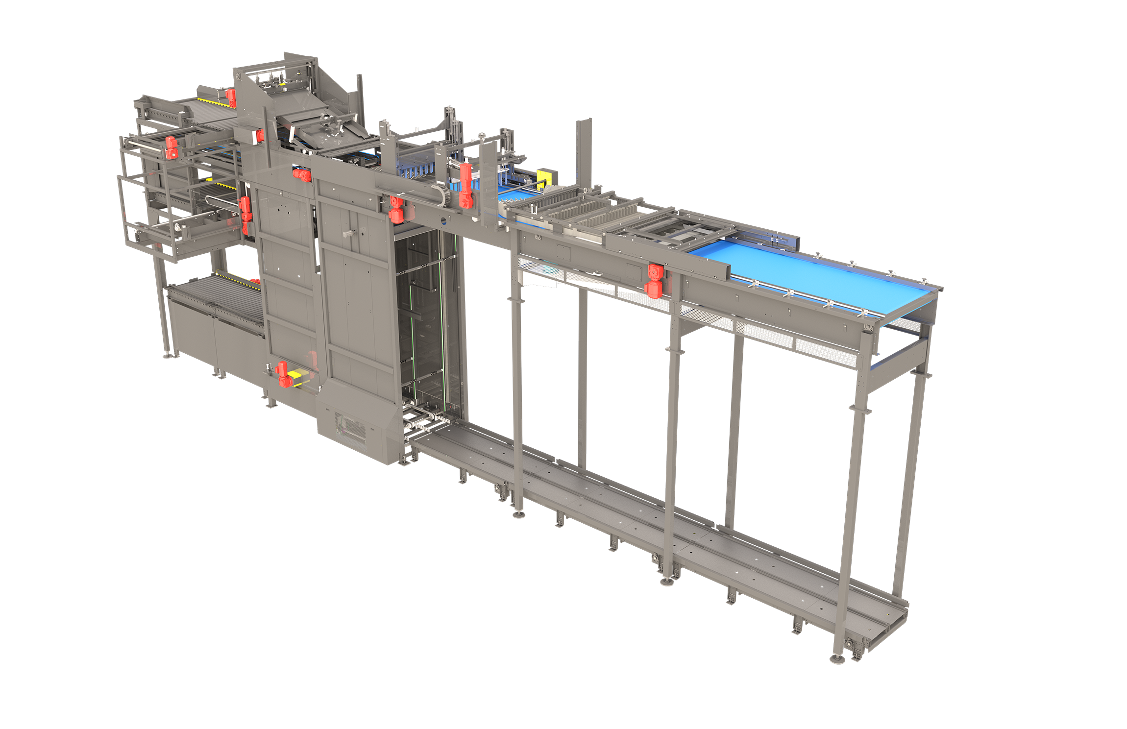 Der Hochgeschwindigkeitspalettierer mit integrierter Zustandsüberwachung erhöht die Anlagenverfügbarkeit durch vorausschauende Wartung, um die Effektivität der gesamten Anlage zu verbessern.