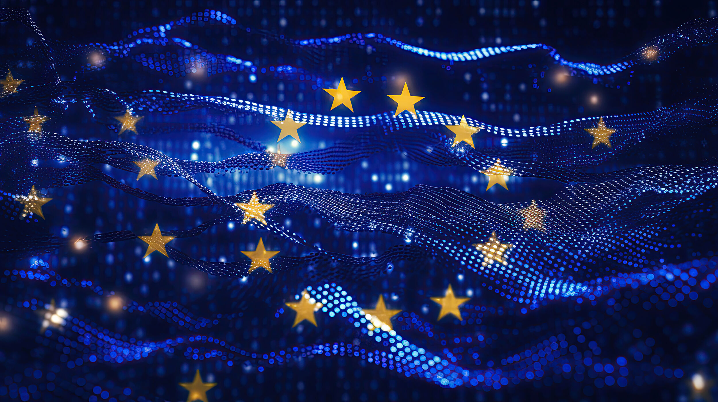 AI act data points European Union flag