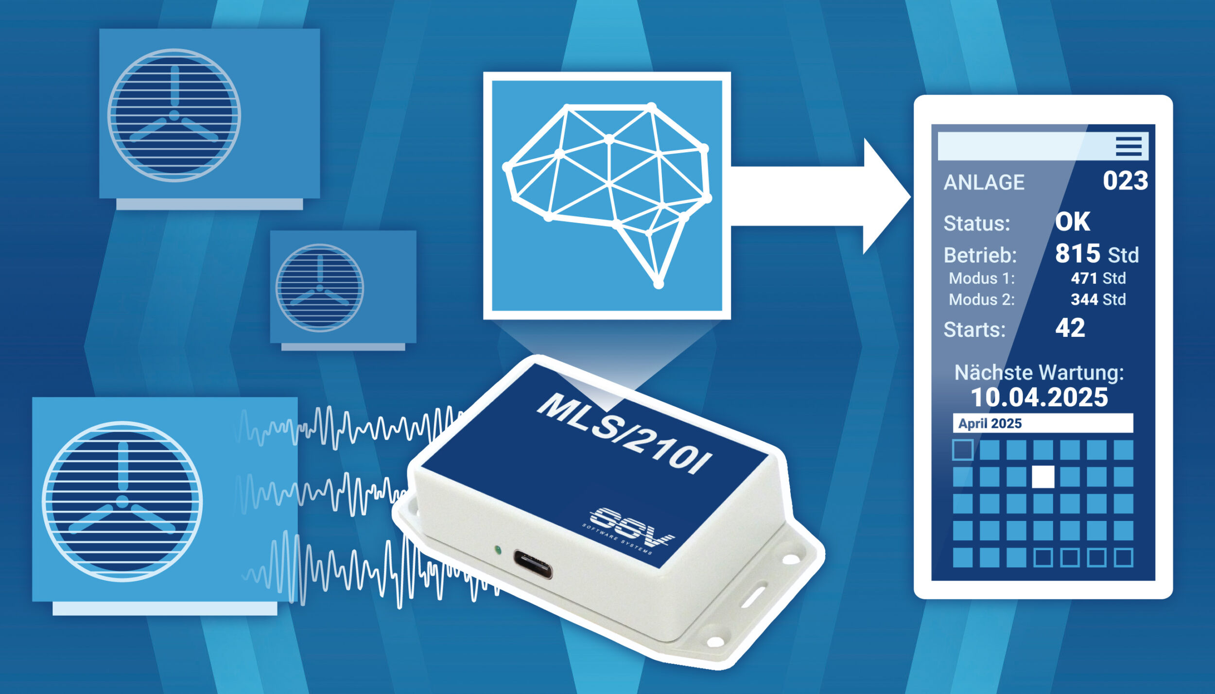 Mit KI und maschinellem Lernen (ML) lässt sich die Terminplanung und Koordination der Instandhaltung für Maschinen und Anlagen weitestgehend automatisieren. Die dafür erforderlichen tatsächlichen Nutzungsdetails erzeugt der neu entwickelte Retrofit-KI-Sen