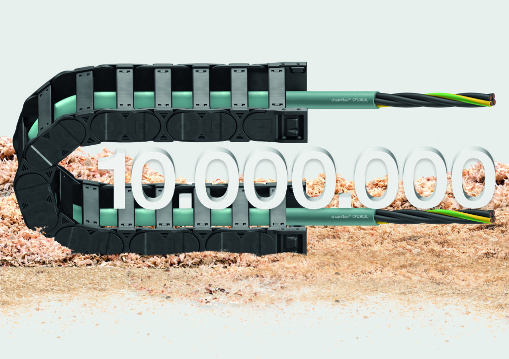  PVC-Leitungen von Igus bieten eine Lebensdauer von bis zu zehn Millionen Doppelh&uuml;ben. 