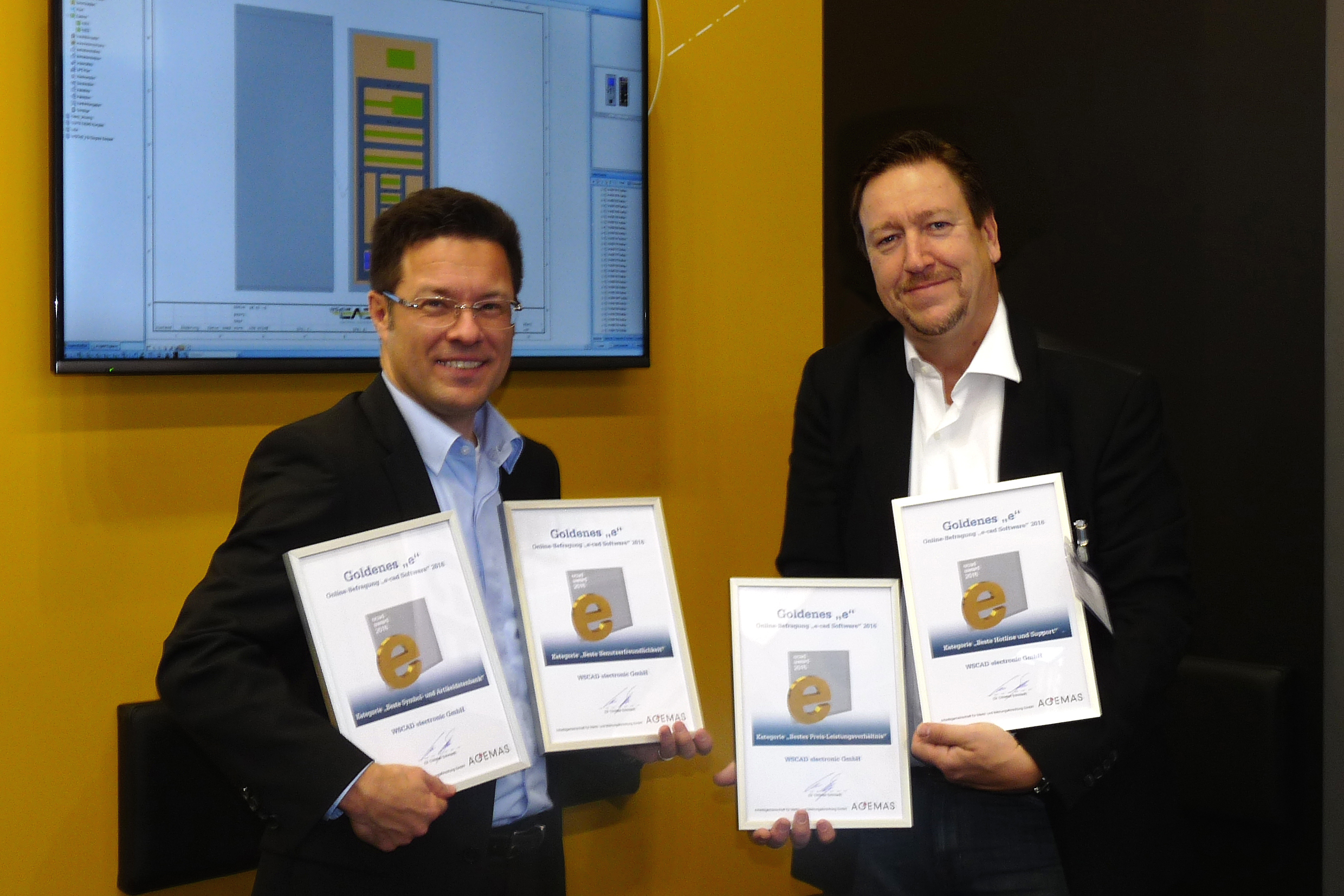 E-CAD-Hersteller WSCAD gewinnt viermal das ‘Goldene e 2016’