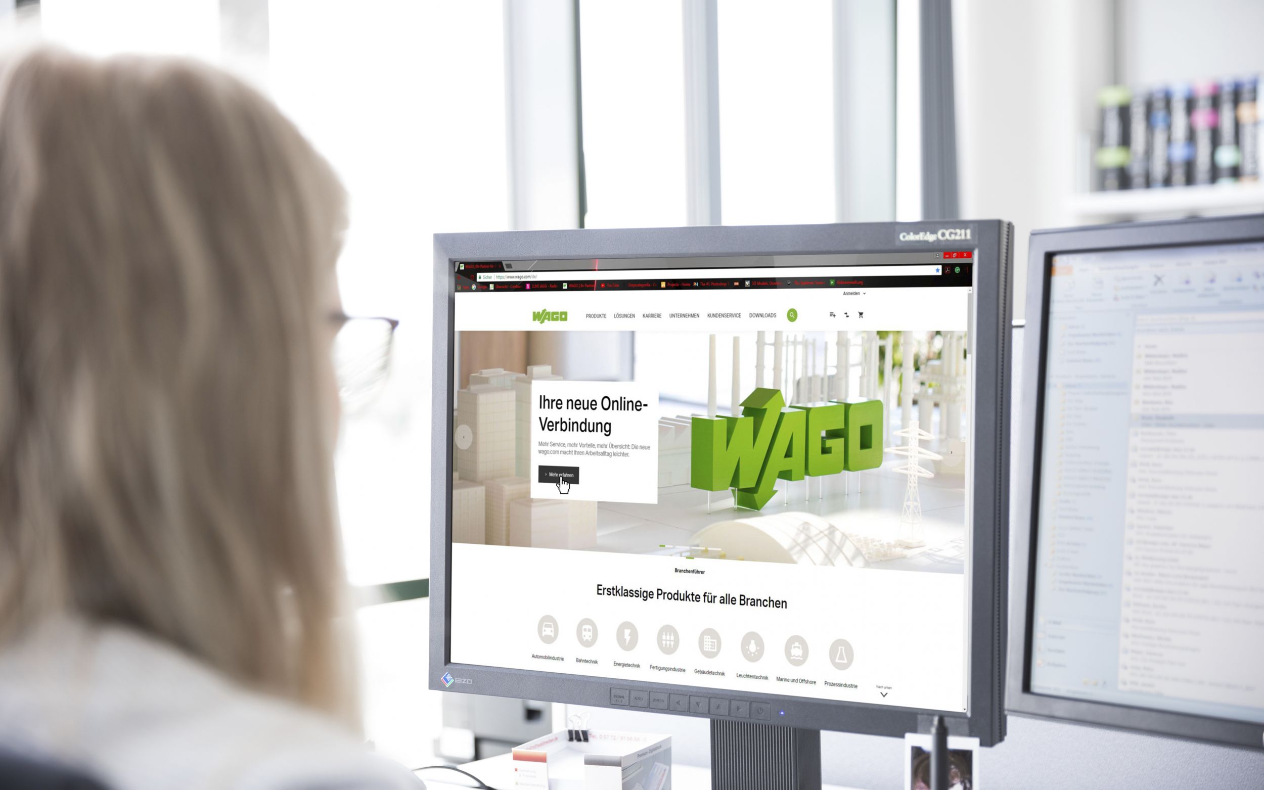 Neugestaltete Wago-Website