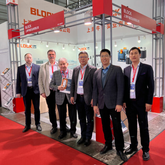 von links Jens Marten, Director of Operations BLOCK China; Udo Leonhard Thiel, Geschäftsführer BLOCK Deutschland und Legal Representative BLOCK China; Wolfgang Reichelt, Inhaber und CEO BLOCK; Alex Meng, General Manager BLOCK China; Frank Liu und Bennet D