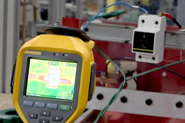 Maximal 38 Grad: Citel hat seine Ableiter mit thermosensitiven
Wärmebildkameras gemessen.
