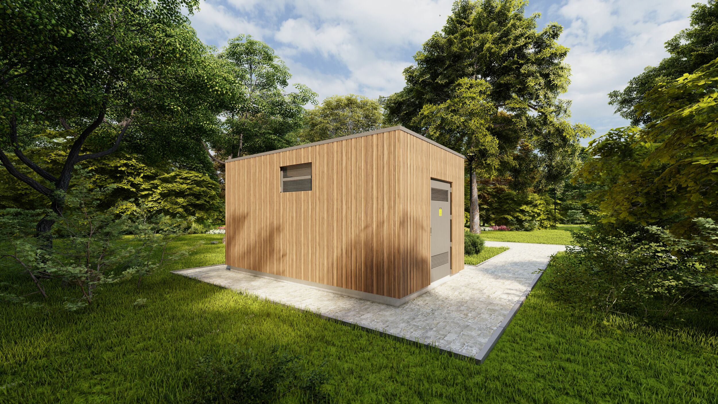 Die nachhaltige Kambi-Trafostation in Holzbauweise ist in zehn bis zwölf Wochen lieferbar.