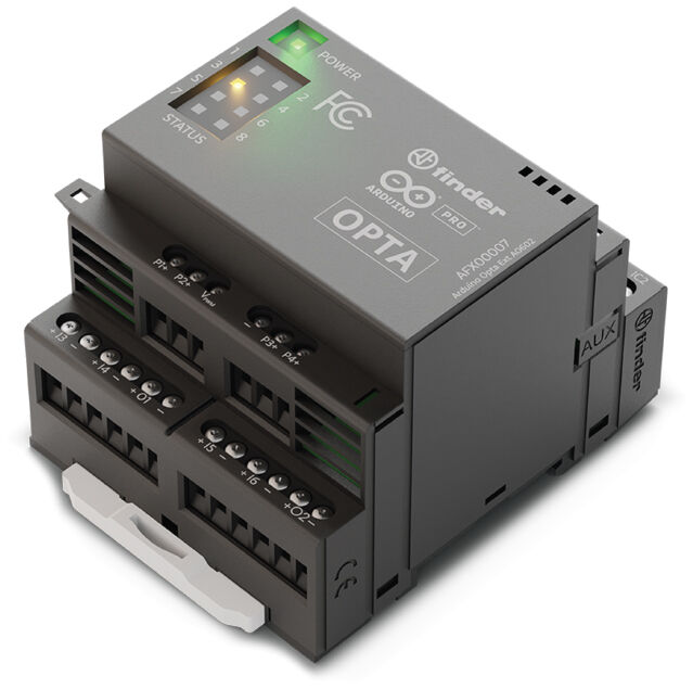 Bild 2 | Das programmierbare Logikrelais Optaist ohne Lizenzen mit Arduino IDE oder Programmiersprachen wie Ladder, FBD oder IEC/EN 61131-3 Programmierbar und bietet durch den integrierten Secure-Element-Chip hohe IoT-Sicherheit.