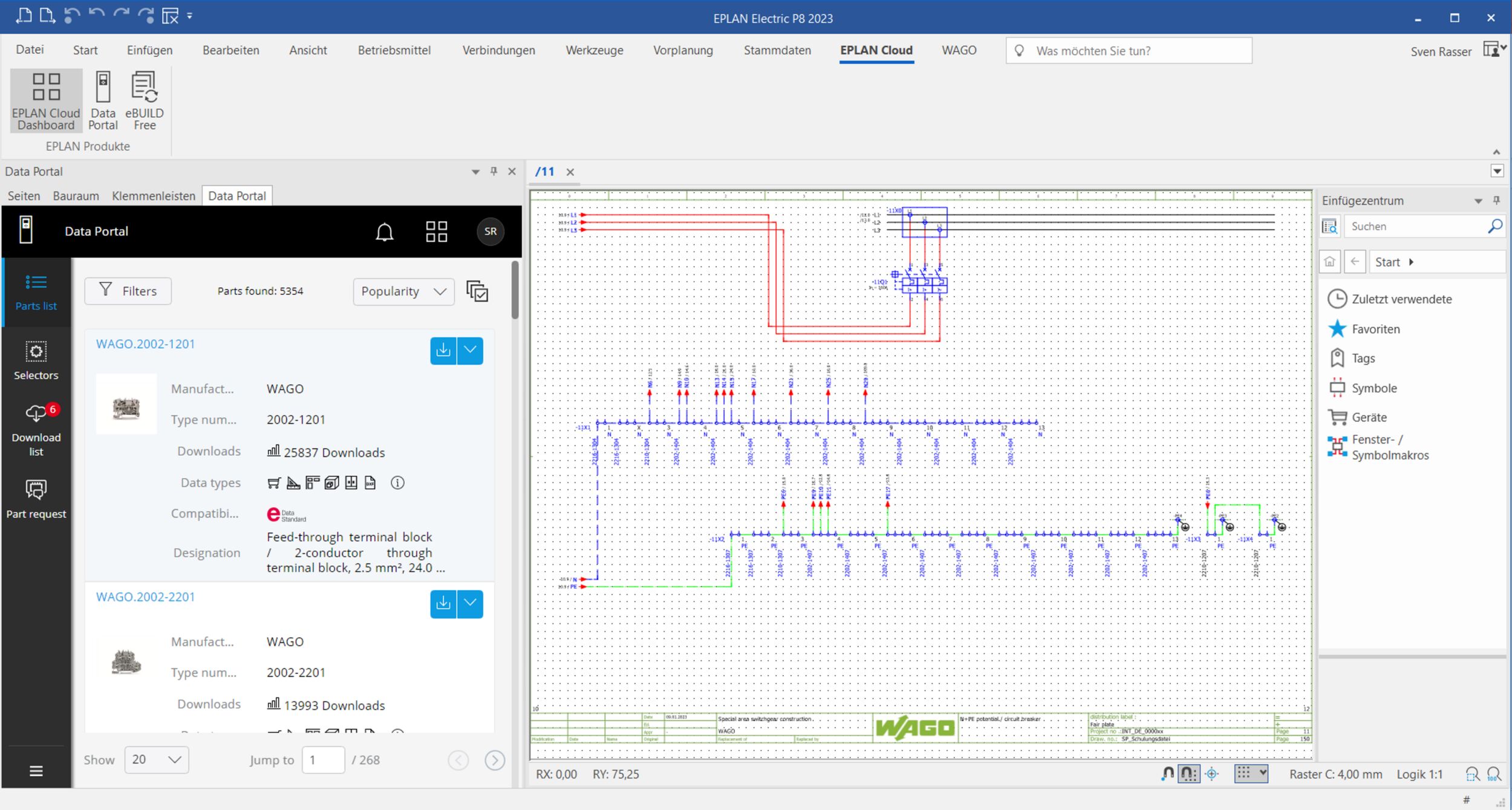 Mit der Wago Schnittstelle zum Eplan Data Portal lässt sich der Engineering-Prozess im Schaltschrank einfach digitalisieren.