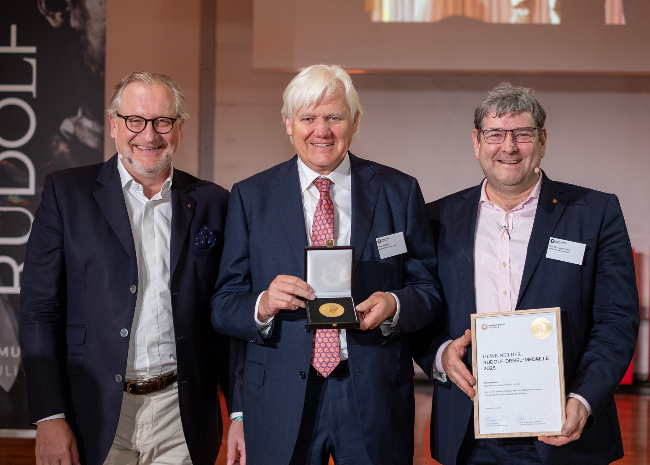 Hans Beckhoff erhält Rudolf-Diesel-Medaille