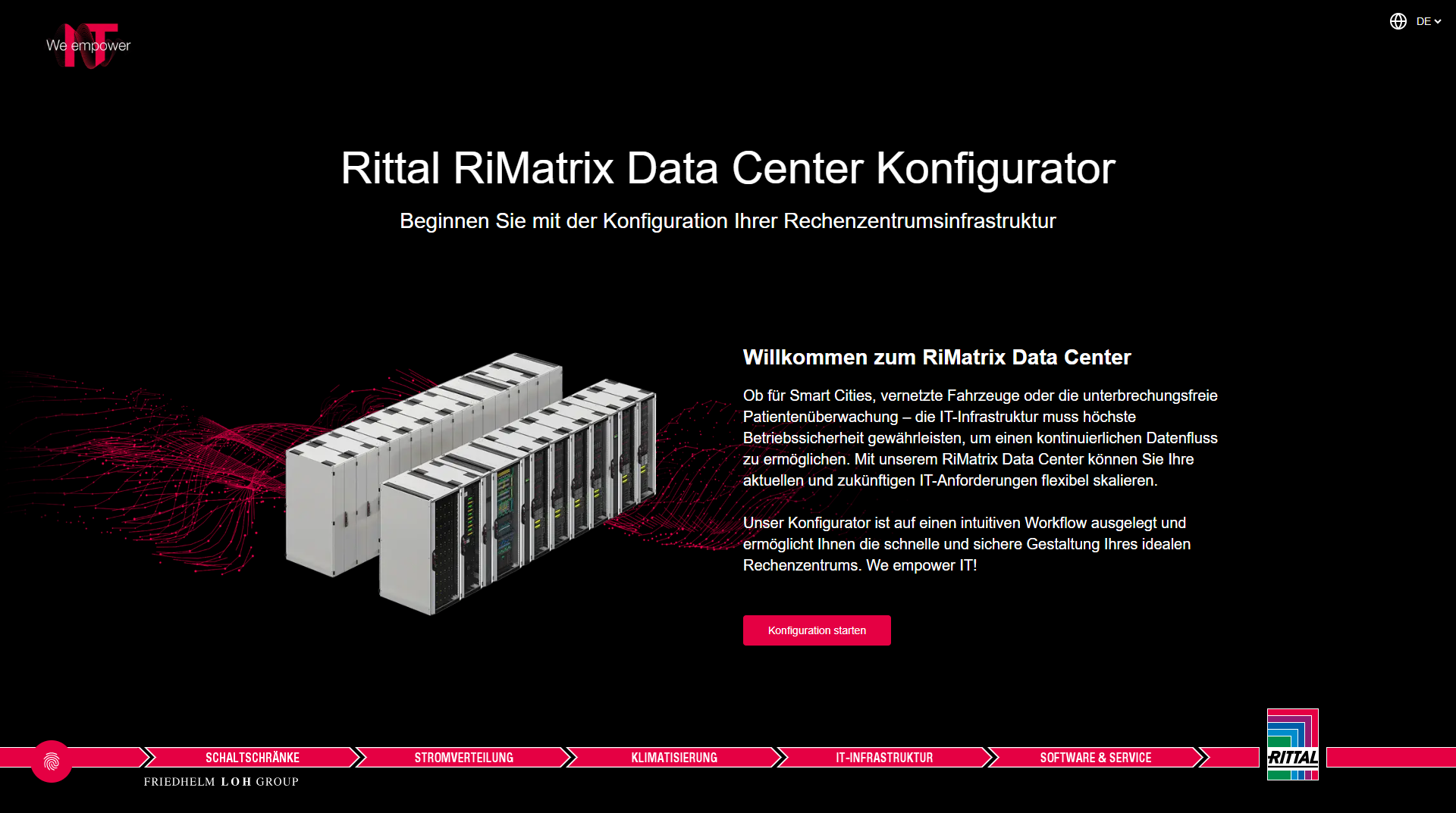 Rechenzentren bei Rittal nun online konfigurierbar