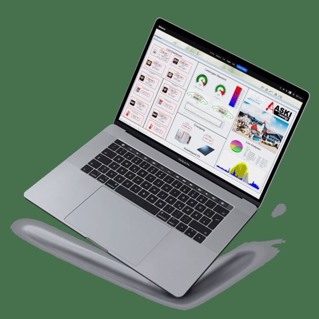 Bild 2 | ABB Aski misst Stromverbräuche in Echtzeit, erkennt drohende Lastspitzen und steuert automatisch steuerbare Verbraucher. Ein intuitives Dashboard sorgt für eine einfache Bedienung.