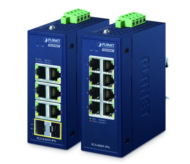 Spectra stellt mit dem IGS-820TF-PN und IGS-800T-PN kompakte, industrielle Profinet-Switches vor.