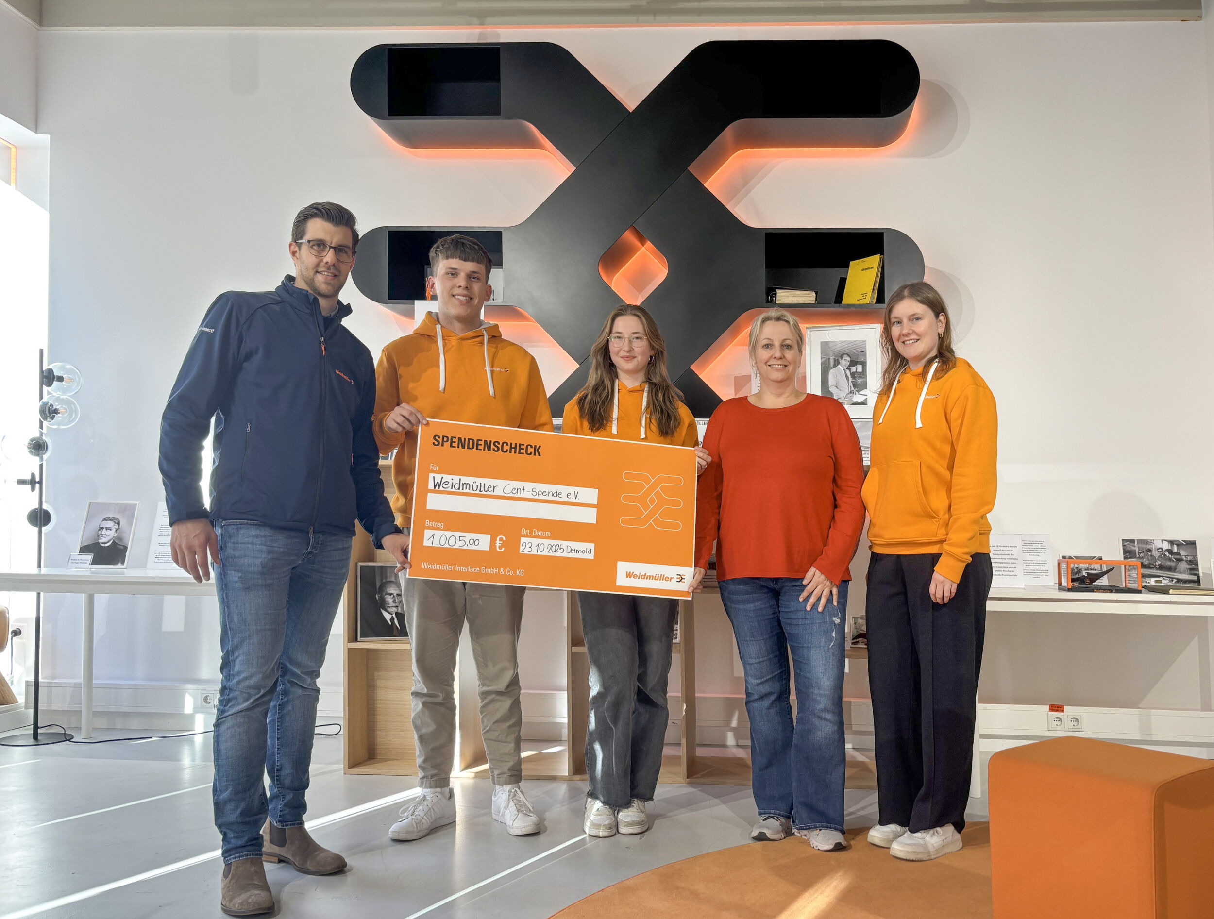 Azubi-Projekt erzielt 1.005€ Spendensumme