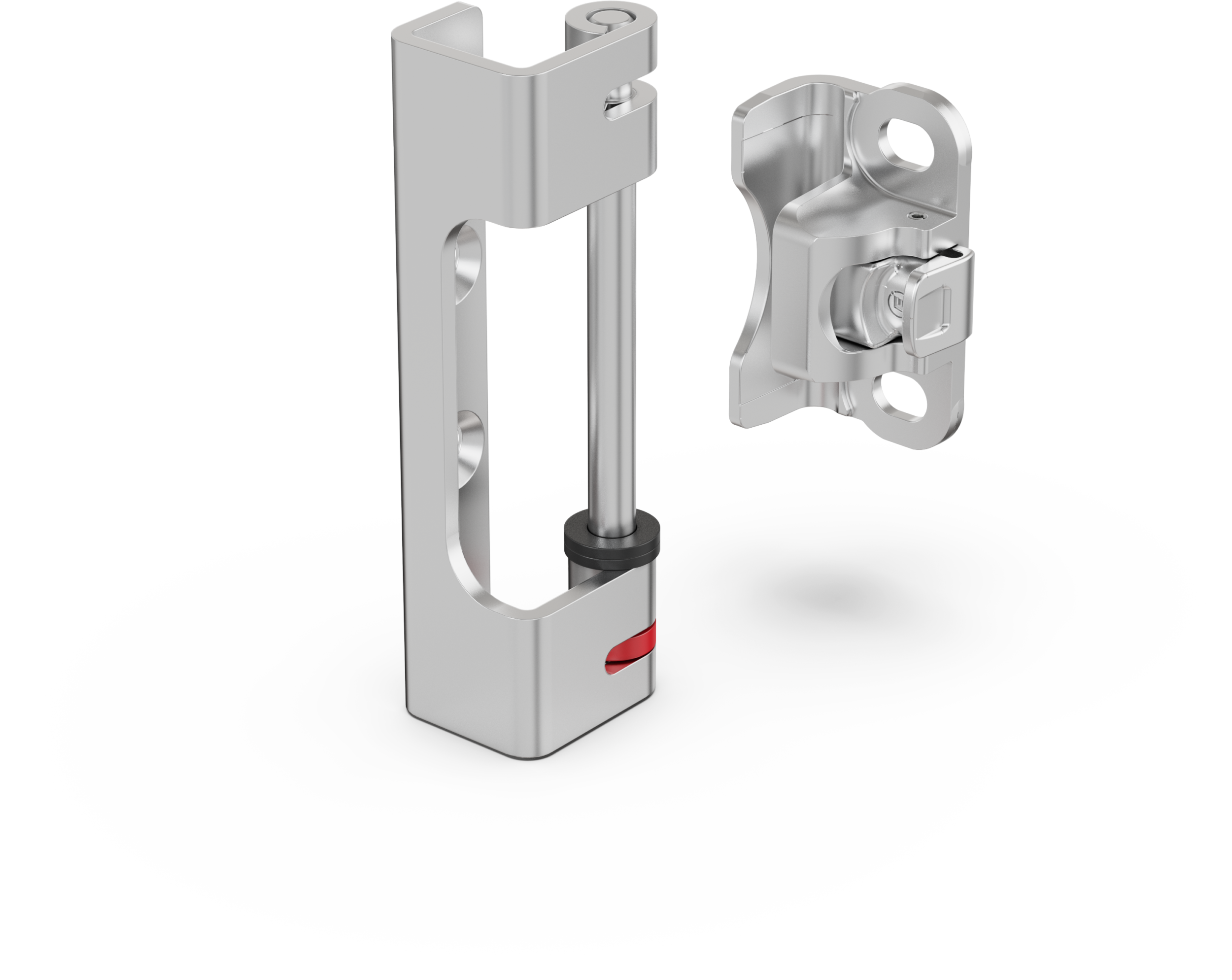 Die neue V4A-Edelstahl-Ausführung des 125° Scharniers verbindet eine schnelle Montage und Demontage der Tür mit hoher Korrosionsbeständigkeit in anspruchsvollen Einsatzbereichen.