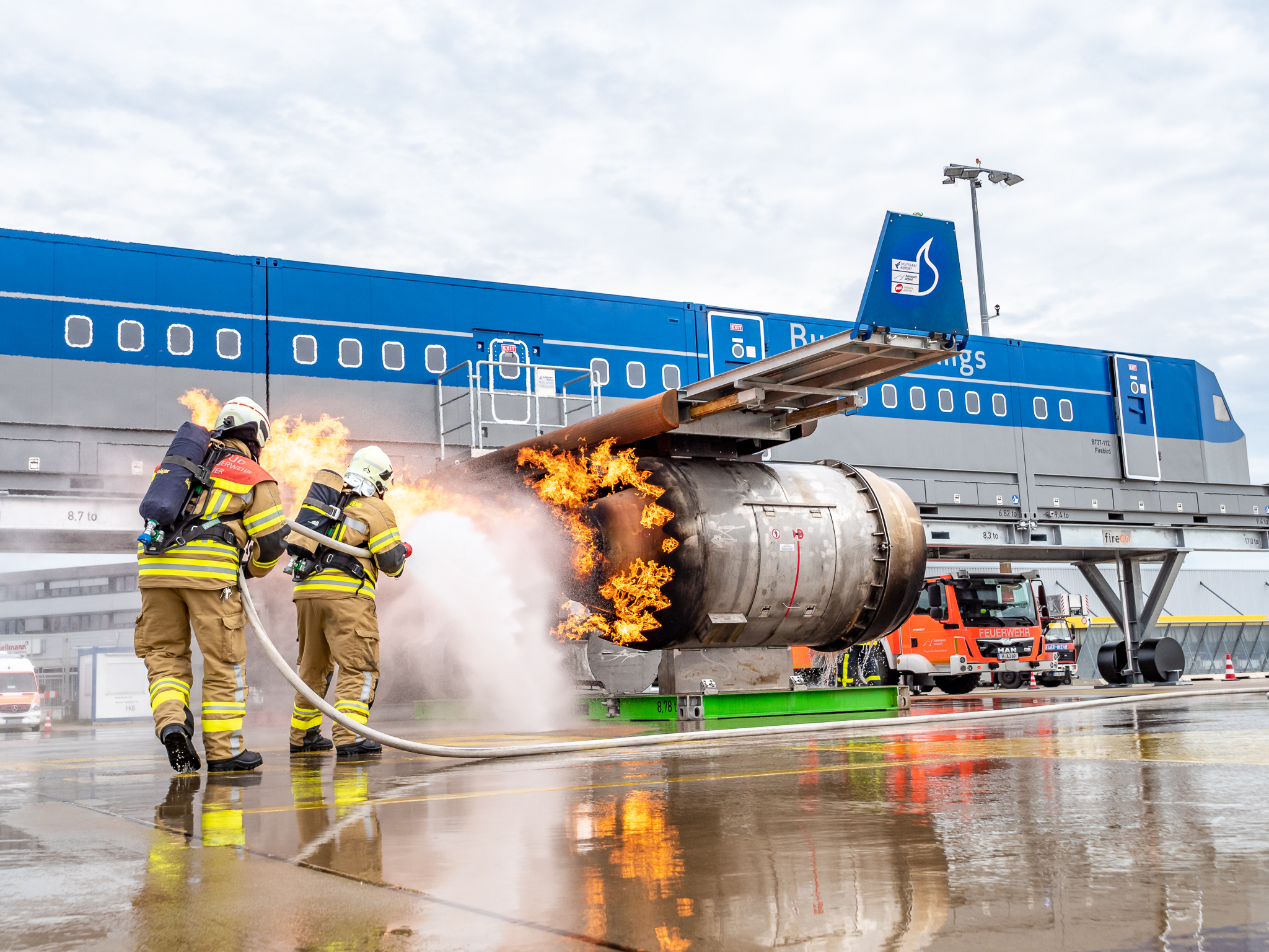 Realistische Trainingseinsätze direkt am Flughafen