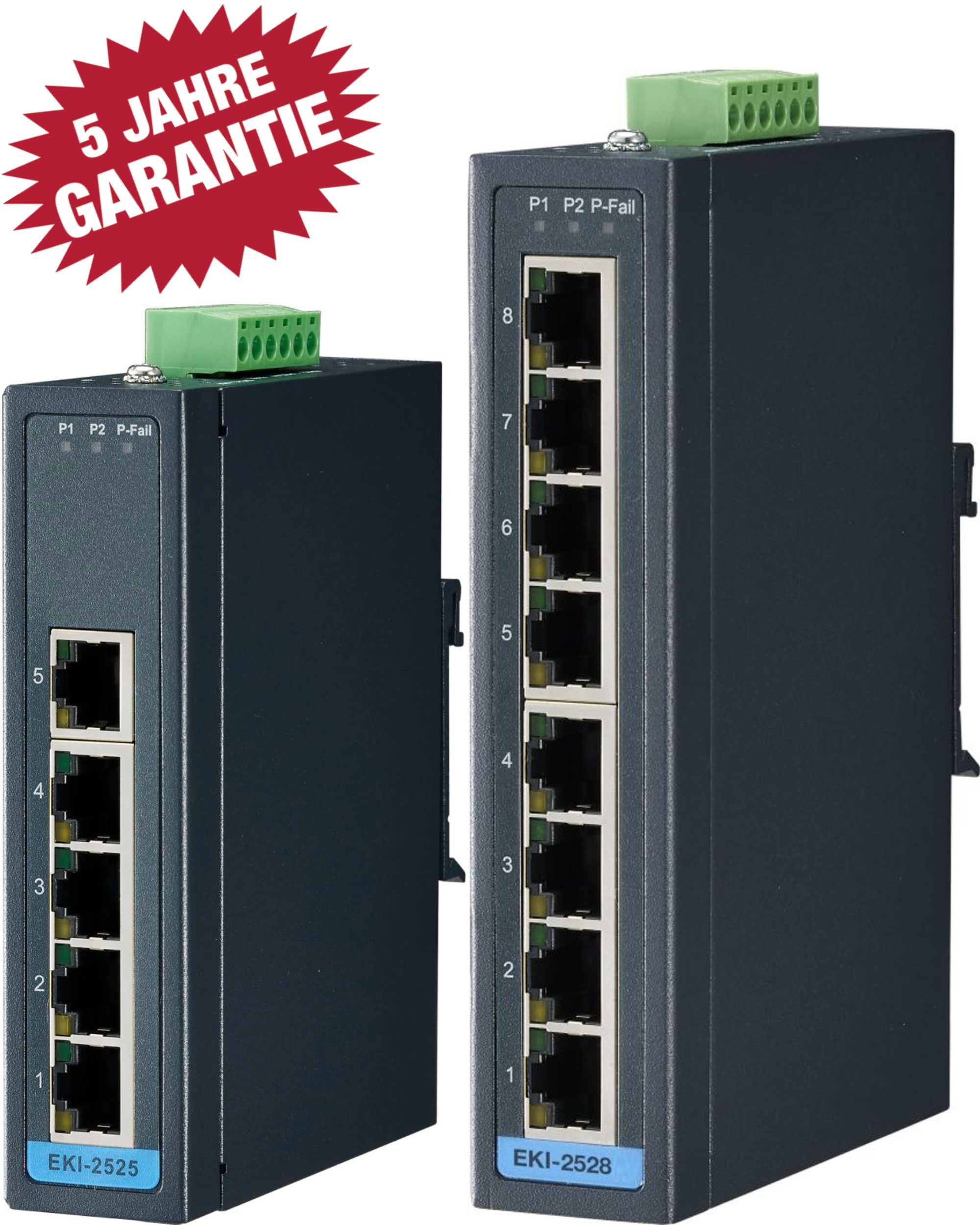 Unmanaged Ethernet-Switches für industrielle Netzwerke