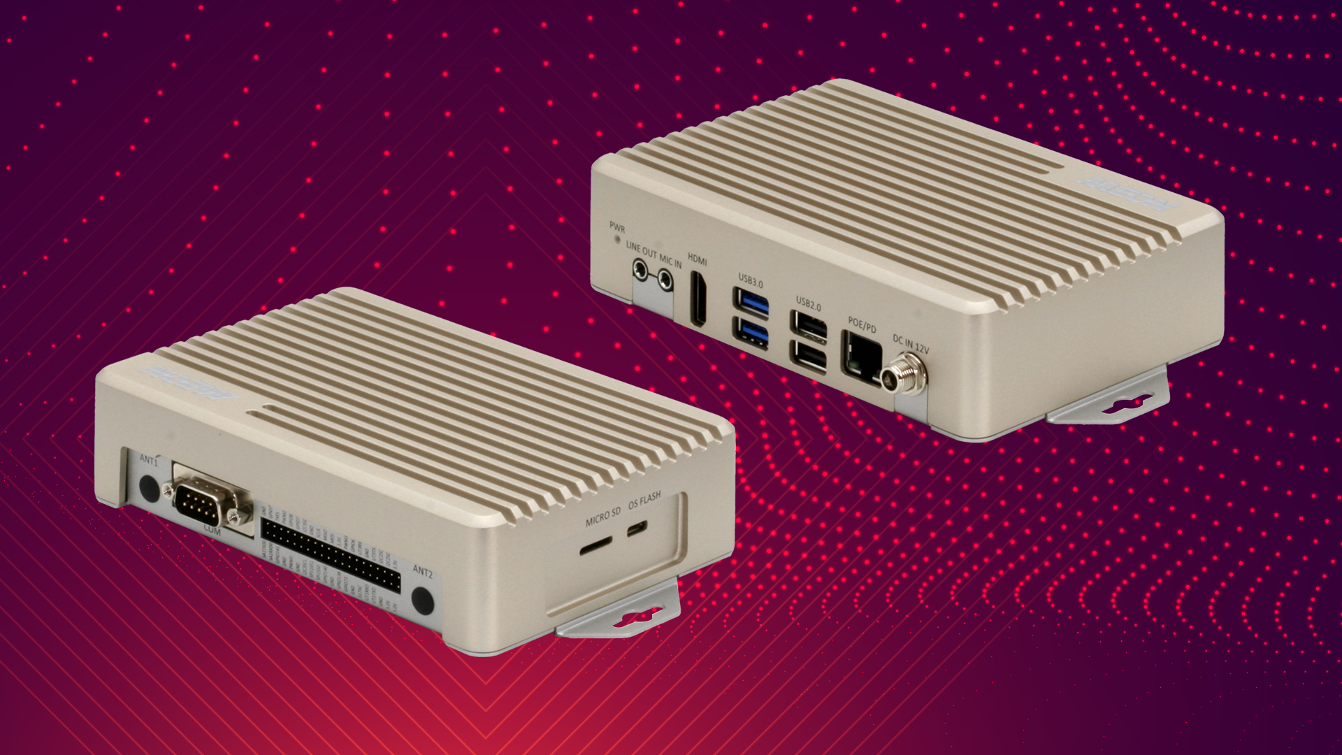 Versorgt über Power-over-Ethernet: