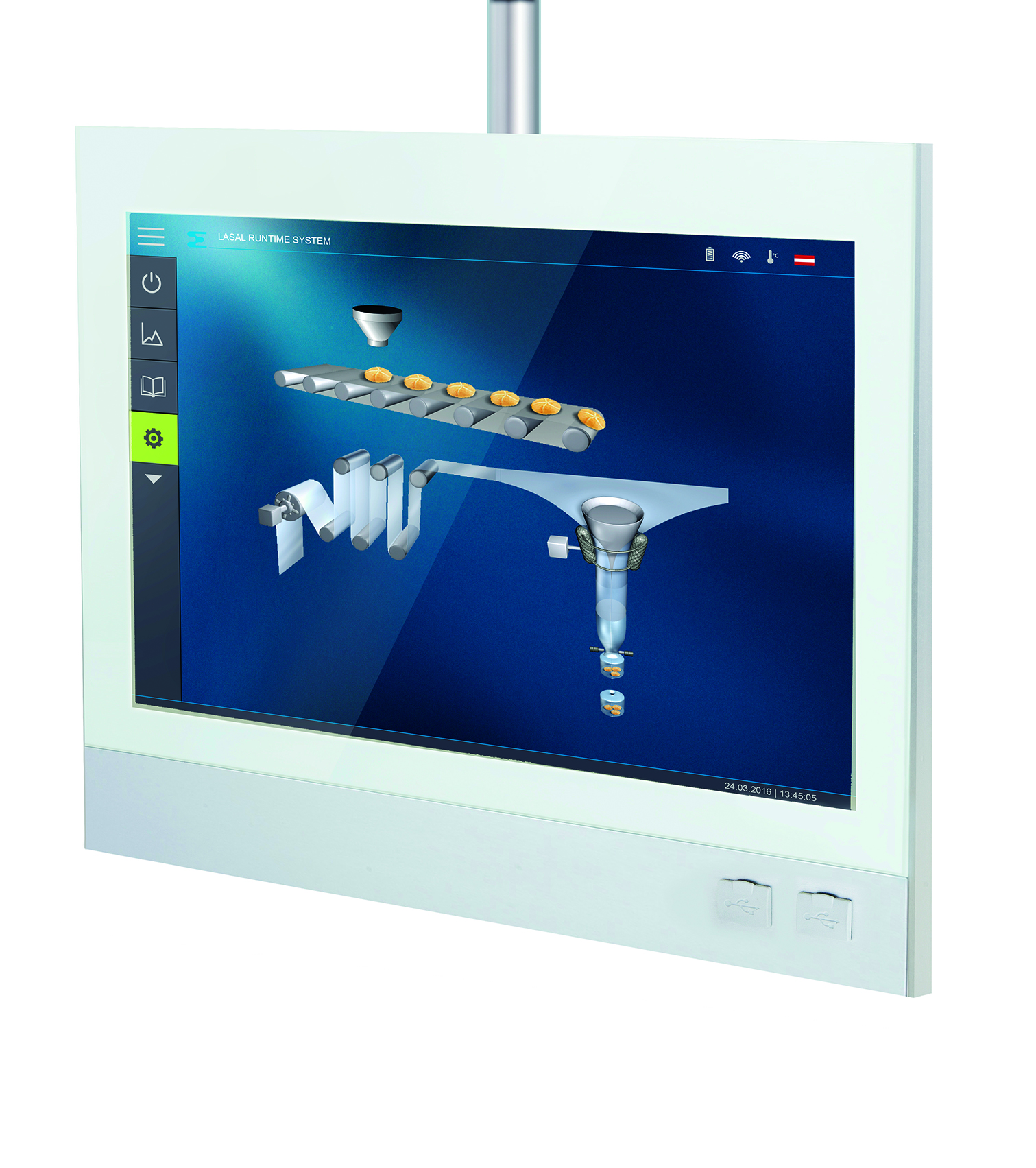 Multitouch-Panel für die Tragarmmontage