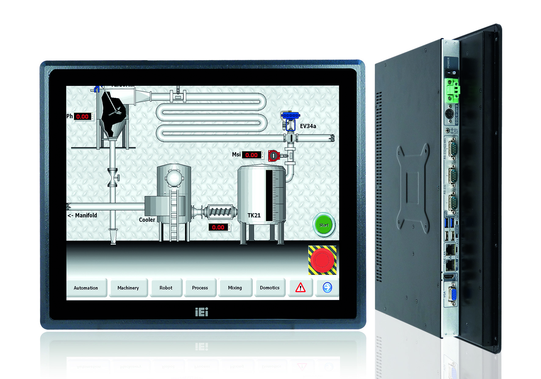 Robuster lüfterloser Panel-PC mitRemote-Wartung