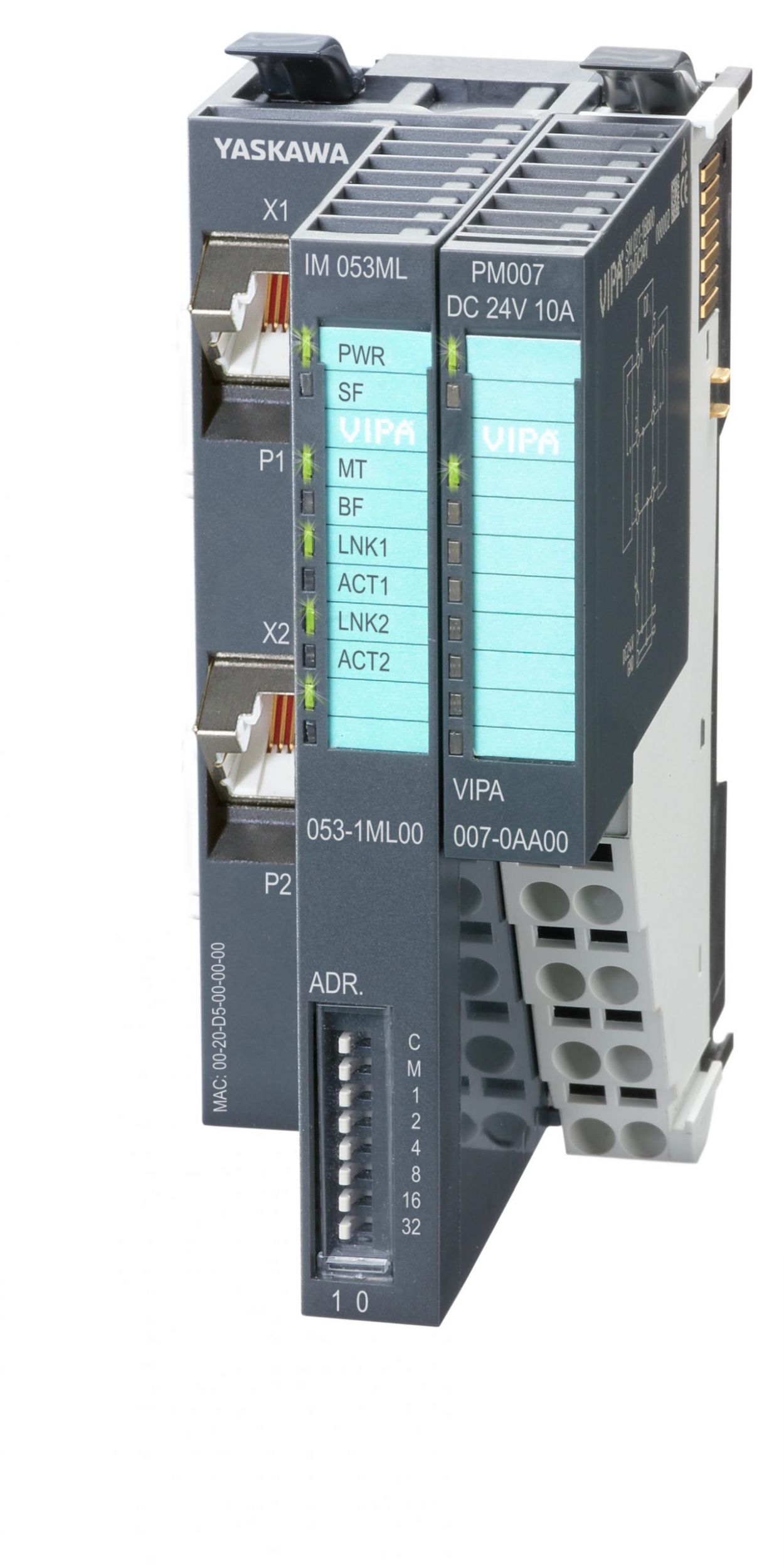 Schnittstelle zur Einbindung von bis zu 64 I/O-Modulen