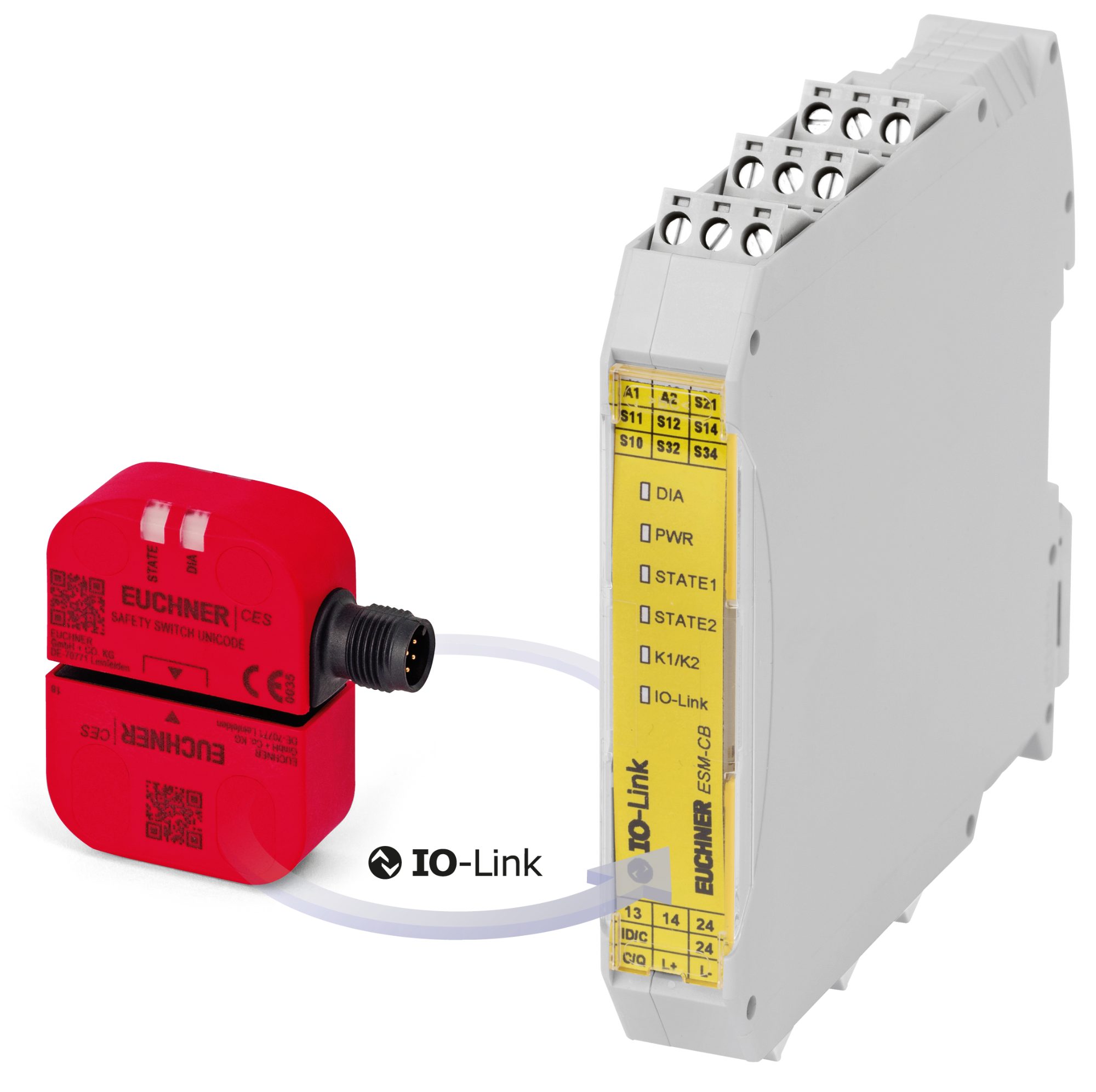 Unschlagbares Duo: Der Sicherheitsschalter CES-C07 und das Sicherheitsmodul ESM-CB eröffnen neue Freiheiten bei der Konzeption von Safety-Lösungen für kleinere Anlagen bis zur Kategorie 4 / Ple.