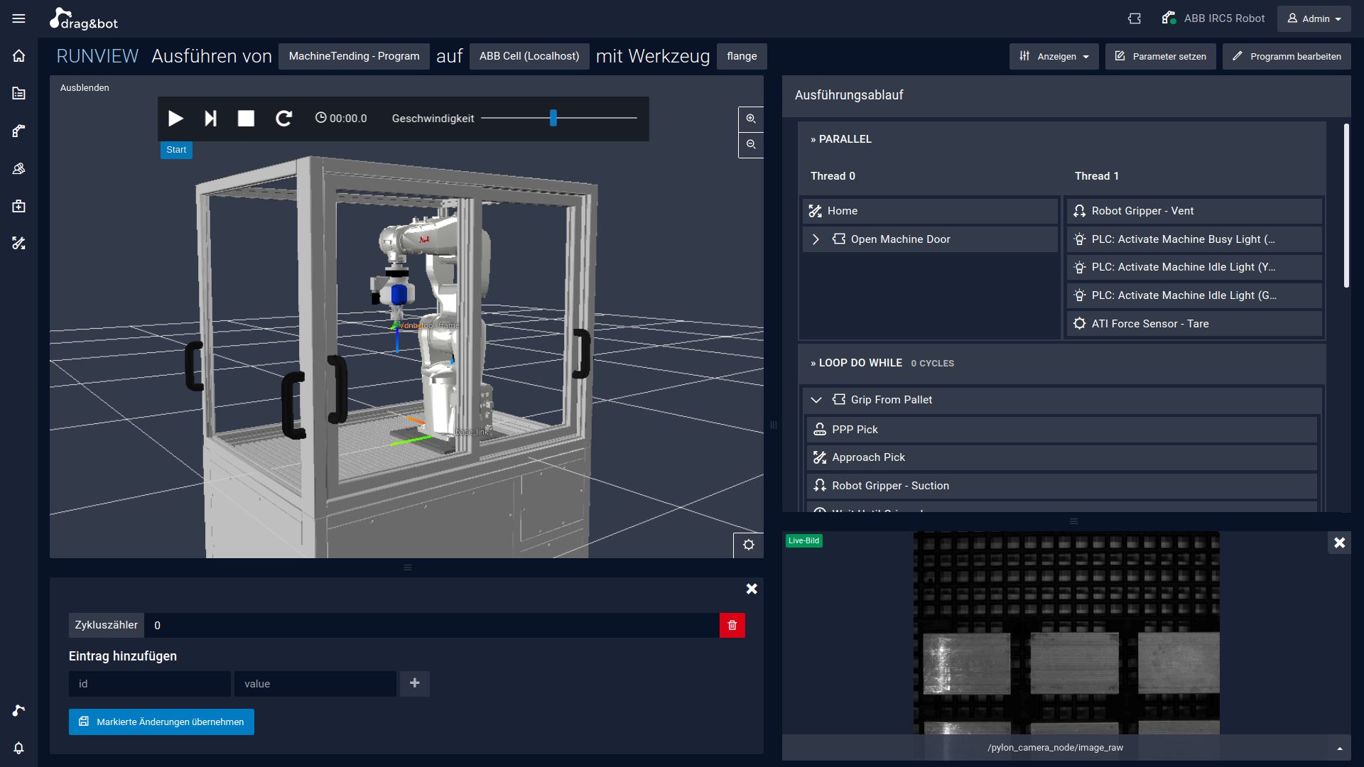 Cloudbasierte Online-Simulation für Roboter