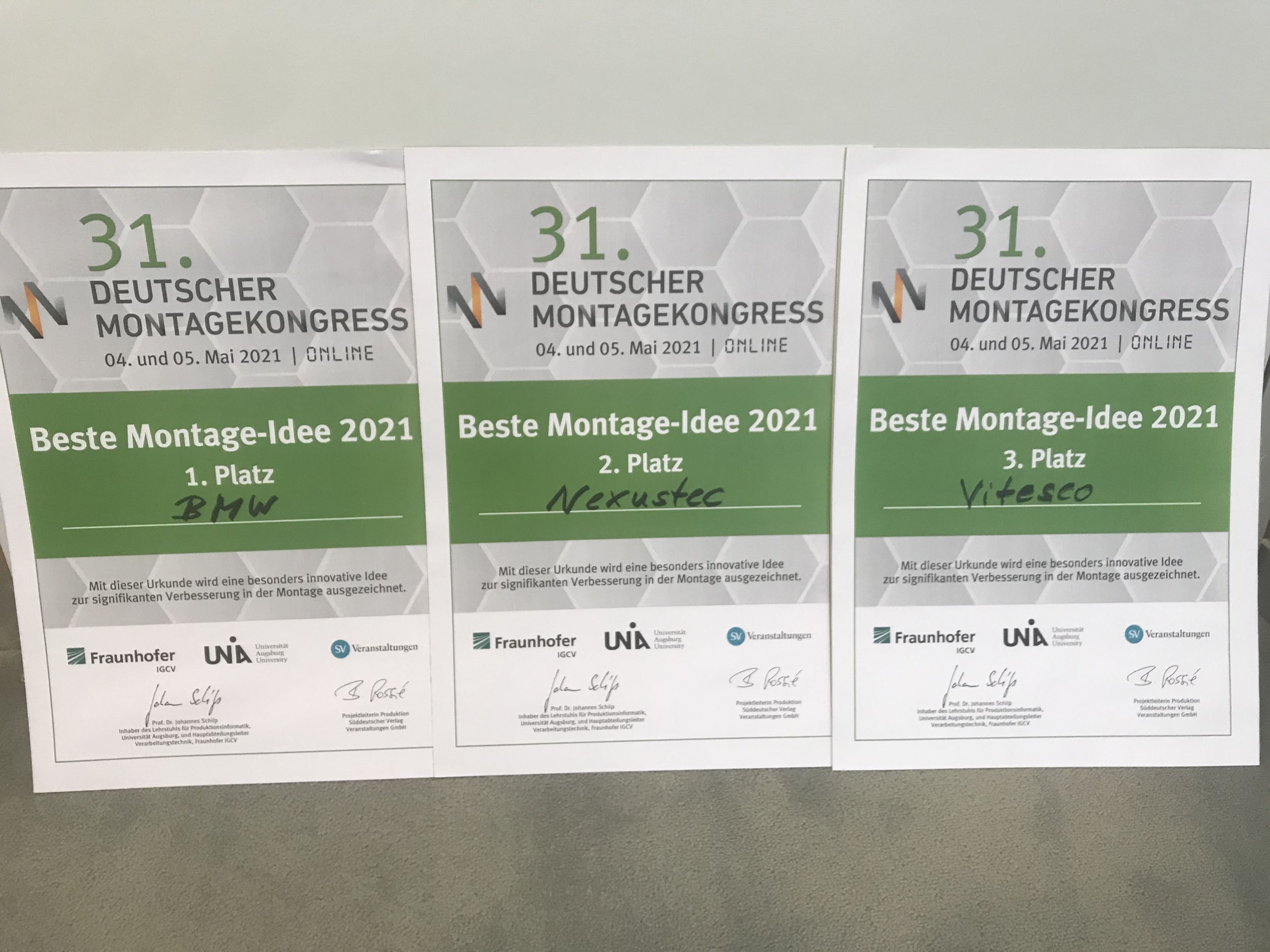 BMW ausgezeichnet: Beste Montage-Idee 2021