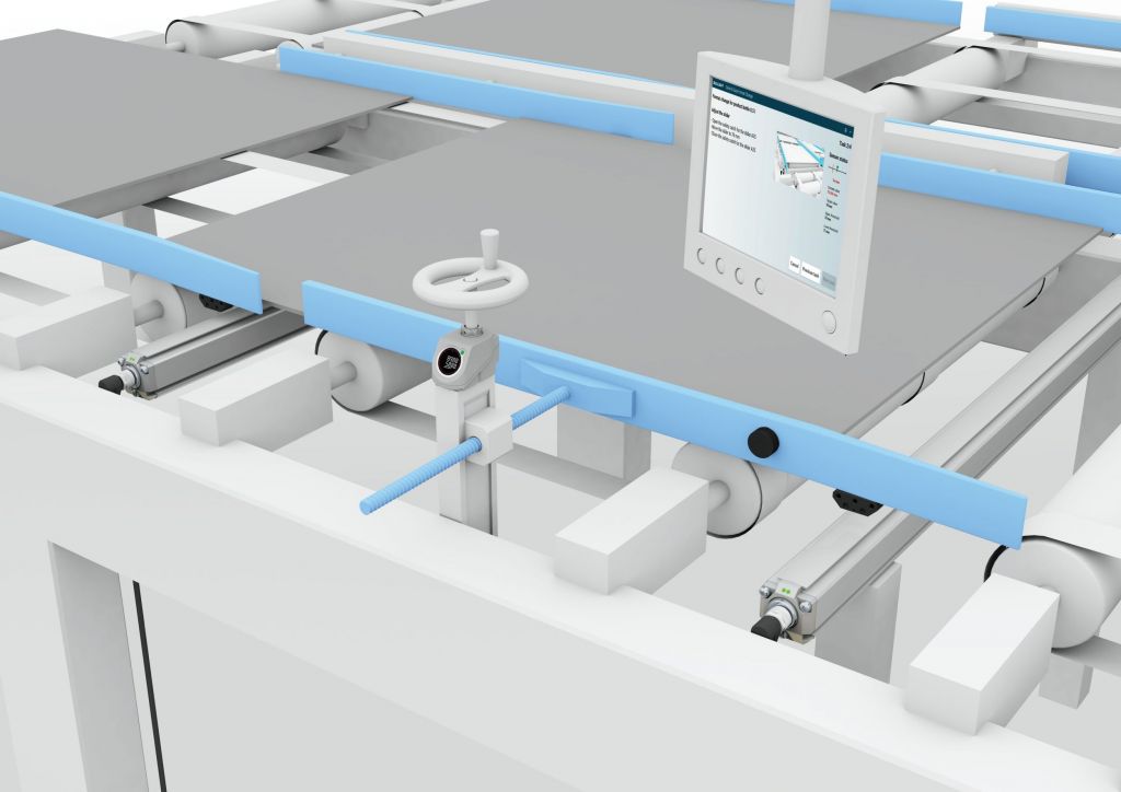 BDG: Der digitale Positionsanzeiger ermöglicht die halbautomatisierte Formatverstellung mit intuitiver Benutzerführung.
