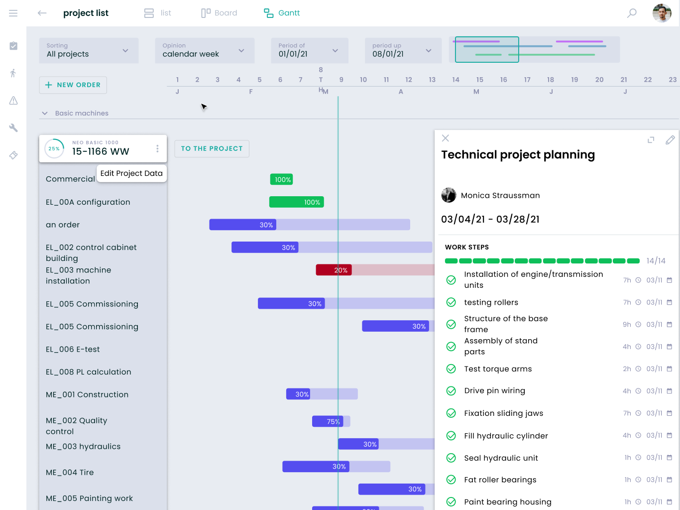 Produktionsplanung per App