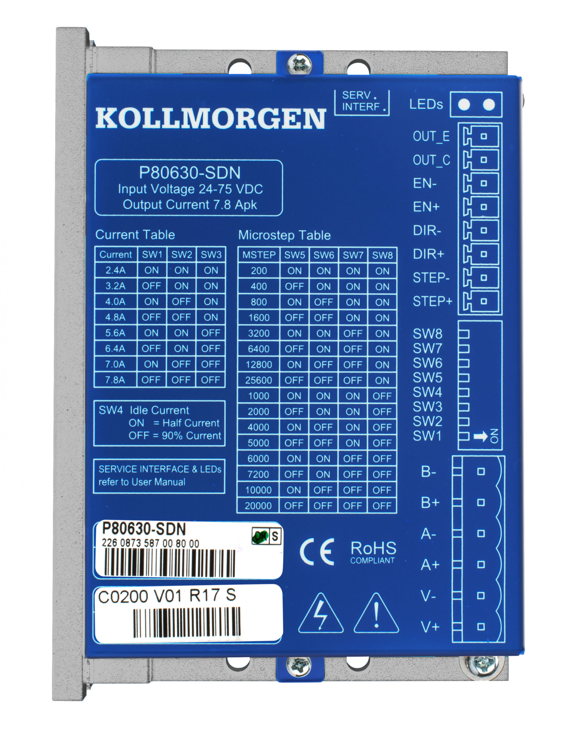Für Schrittmotoren von 24 bis 75VDC