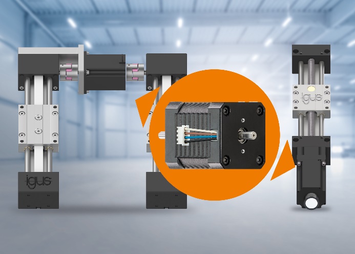 Doppelwellen-Schrittmotor für zwei Antriebswellen