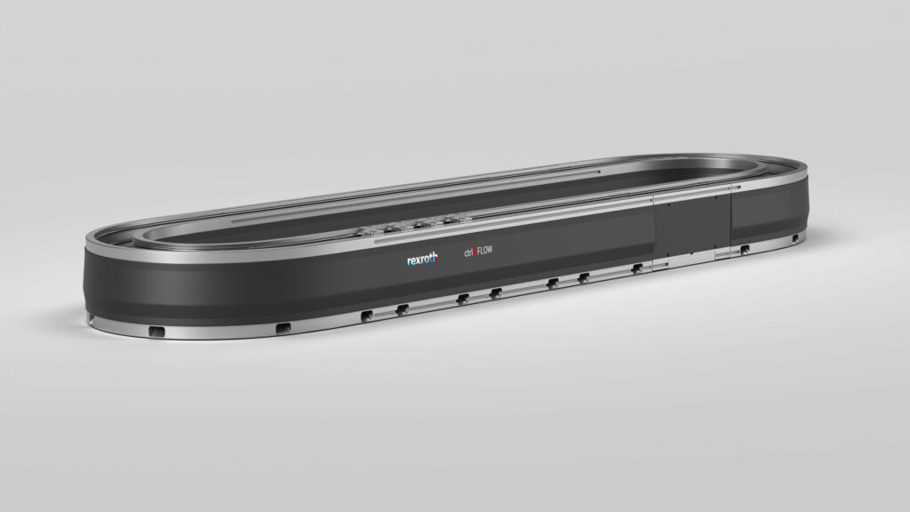 Auch das neue lineare Motion-System von
Bosch Rexroth ist komplett in den Automatisierungsbaukasten ctrlX Automation integriert.