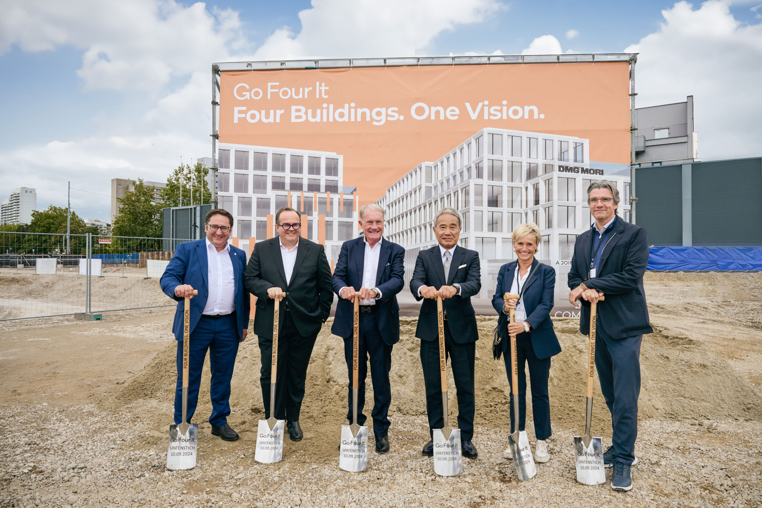Spatenstich von DMG Mori in München