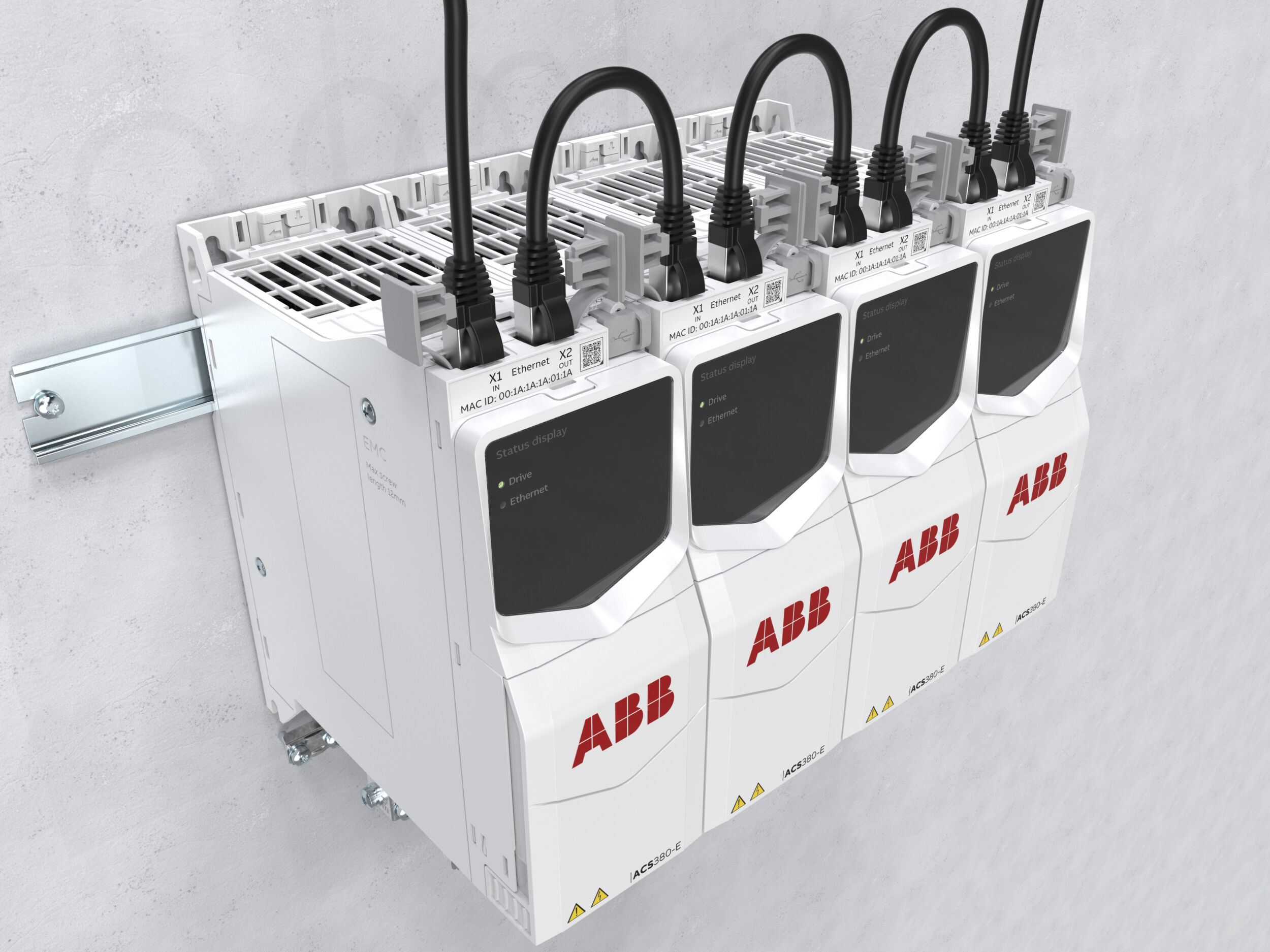 Frequenzumrichter mit zwei Ethernet-Ports