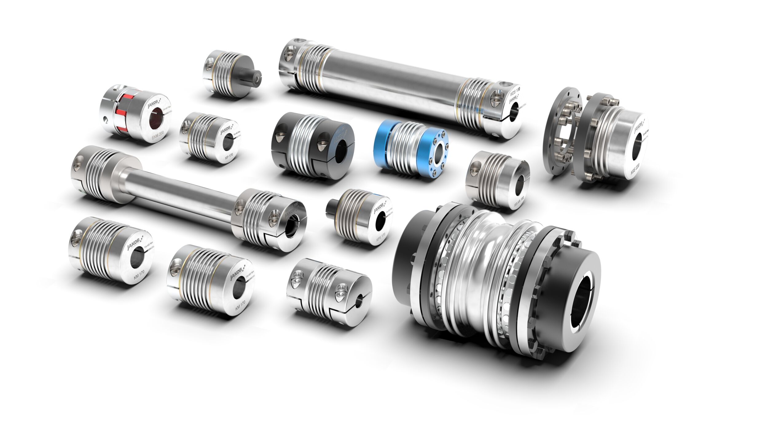 Mit seinem umfangreichen Systembaukasten bietet Jakob Antriebstechnik für jeden Anwendungsfall die passende Kupplungsvariante.