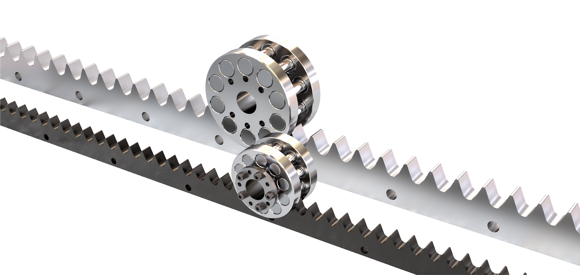 Rollenritzel-Zahnstangensysteme von Nexen für rotative und lineare Positionieraufgaben