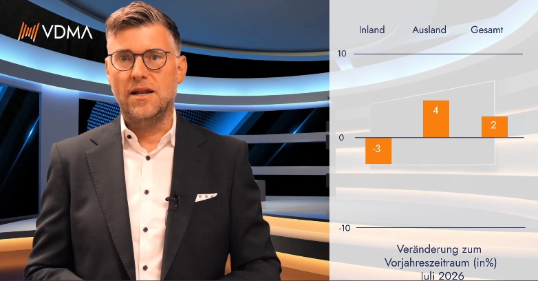 Dr. Johannes Gernandt, VDMA-Chefvolkswirt, stellt die aktuellen Zahlen für den Monat Juli vor.